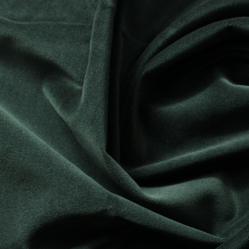 Hunter Green Cotton Velvet Upholstery Drapery Fabric