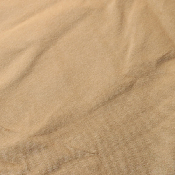 Light Beige Cotton Velvet Upholstery Drapery Fabric