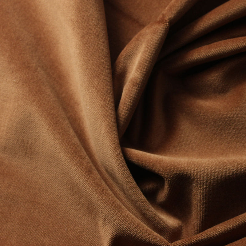 Light Brown Cotton Velvet Upholstery Drapery Fabric