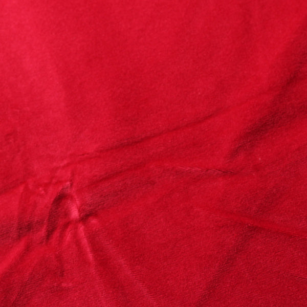 Red Cotton Velvet Upholstery Drapery Fabric