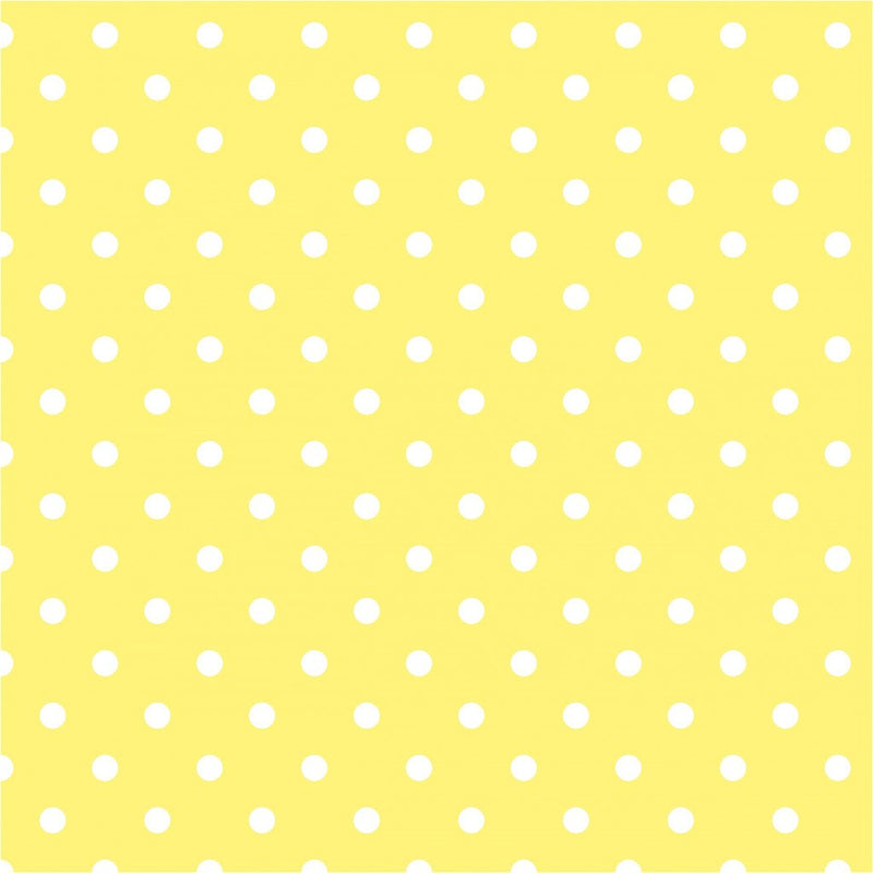 Yellow White Small Polka Dot Print Poly Cotton Fabric