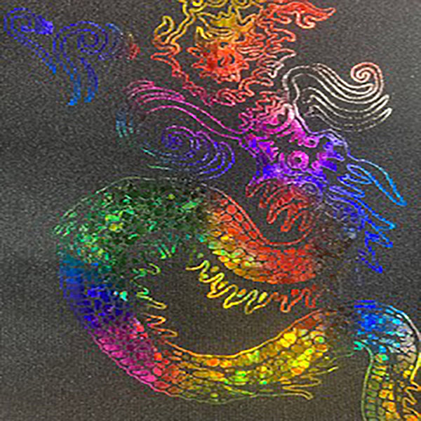 4 Way Nylon Spandex Asian Dragon Hologram | Spandex Palace Multi Color
