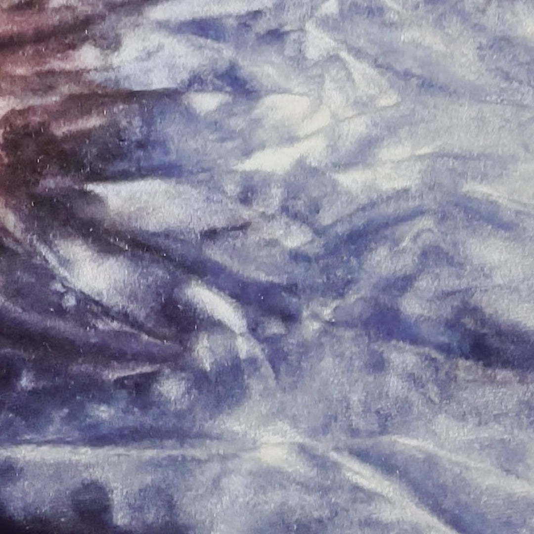 Stretch Polyester Spandex Tie Dye Velvet | Spandex Palace Purple Blue
