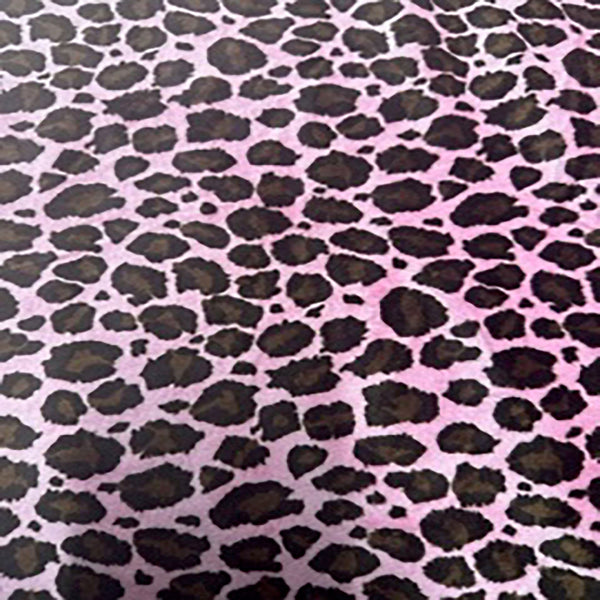 Polyester Cheetah Minky With Little Fluffy Pile | Spandex Palace pink brown
