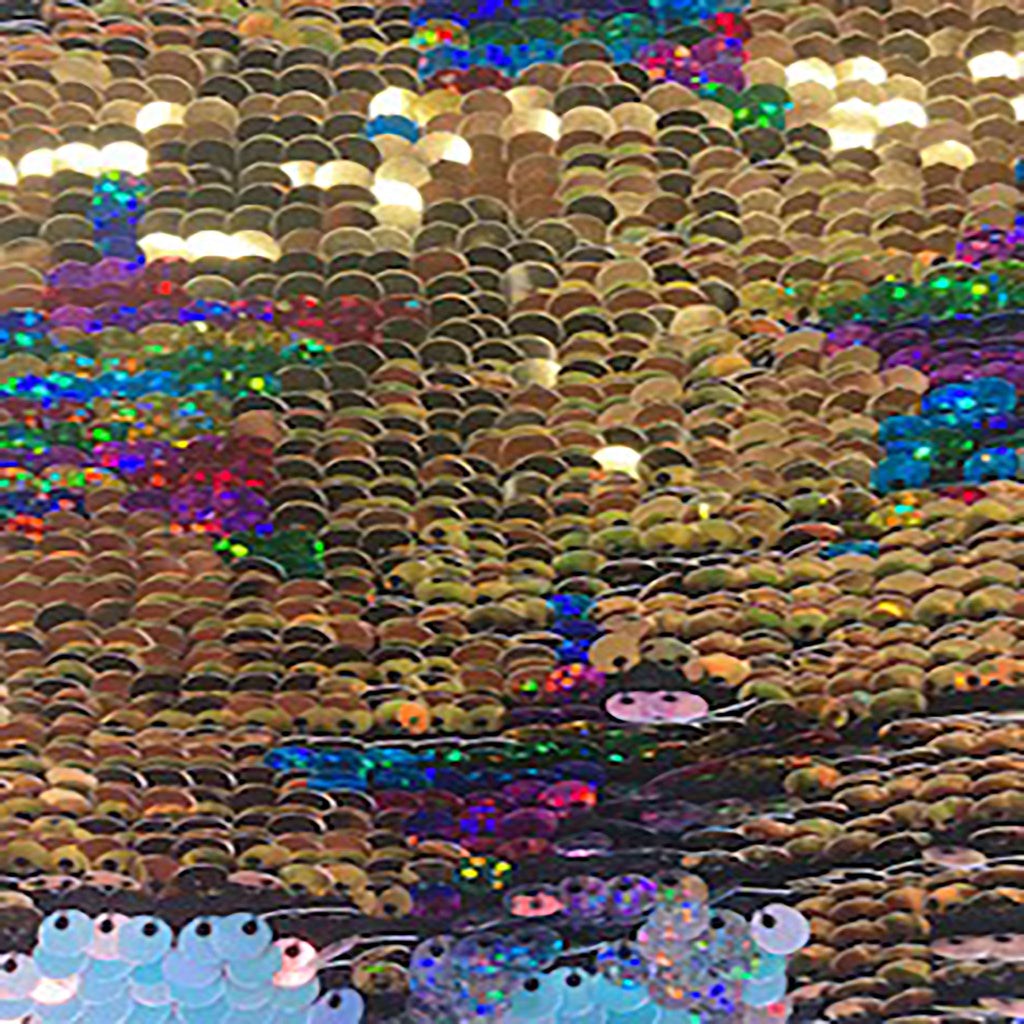 Reversible Sequin Star Reversible Sequins 2 Way Stretch Poly Fabric | Spandex Palace