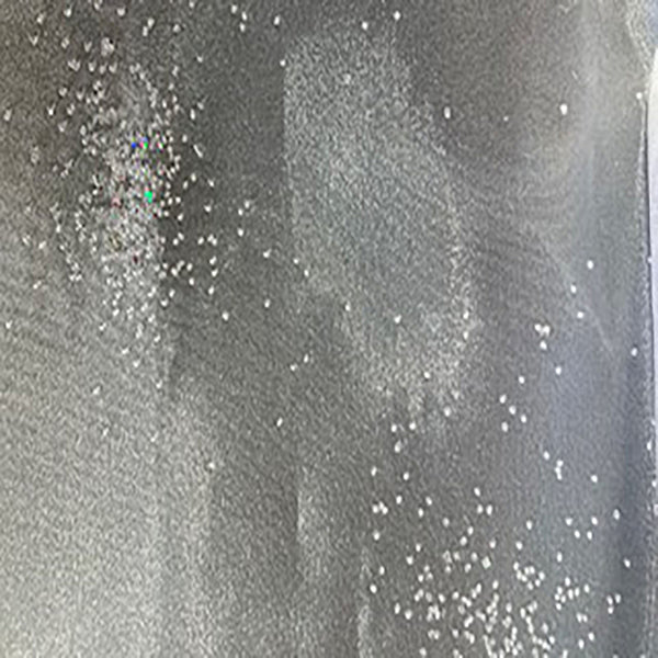 Polyester Organza With  Metallic Dew Drop | Spandex Palace White Silver