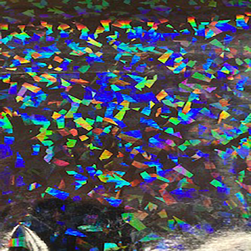 Vinyl Broken Glass Hologram: Stretch Spandex Fabric | Spandex Palace Silver / 60