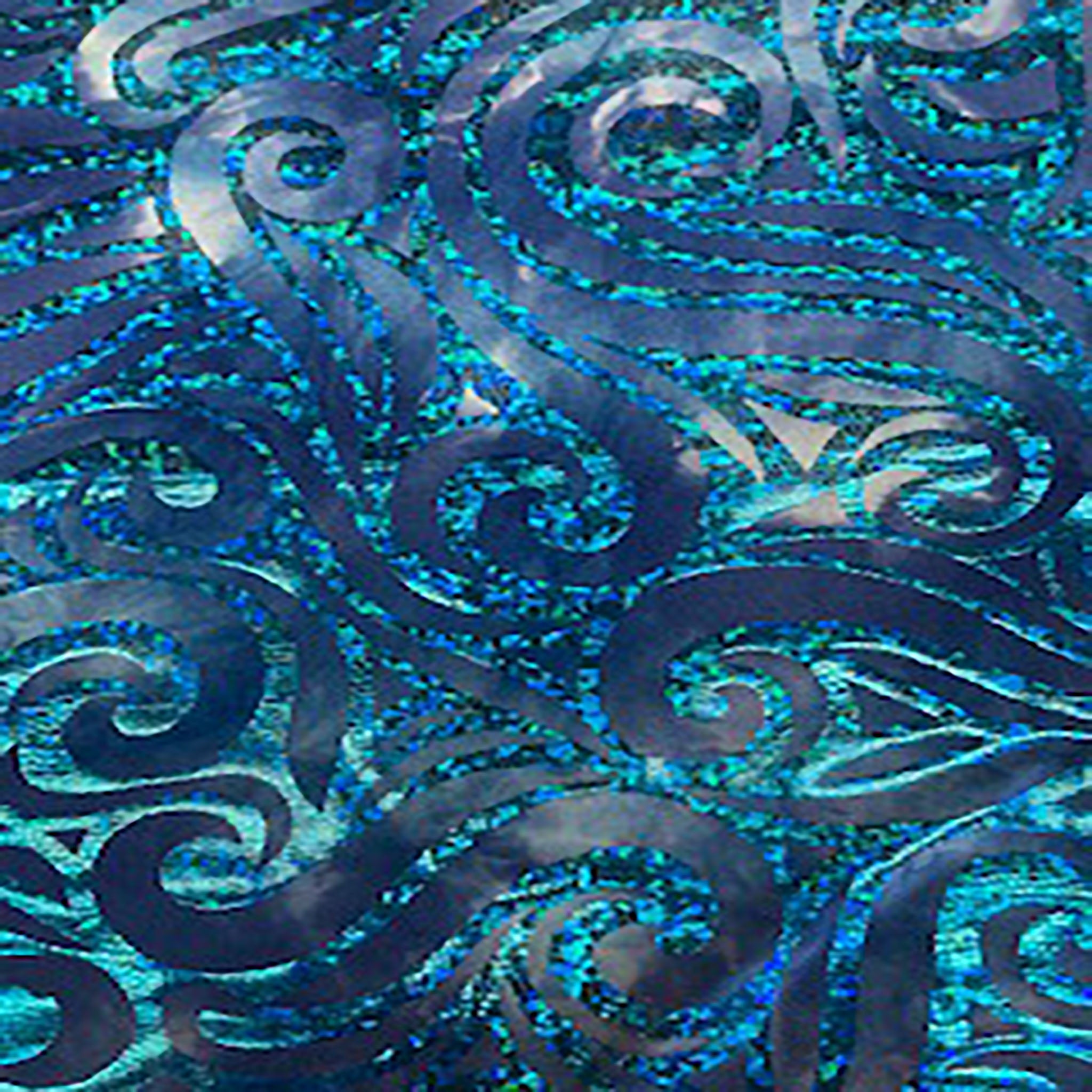 4 Way Stretch Nylon Spandex Tie Dye Paisley Snake | Spandex Palace Royal Turquoise
