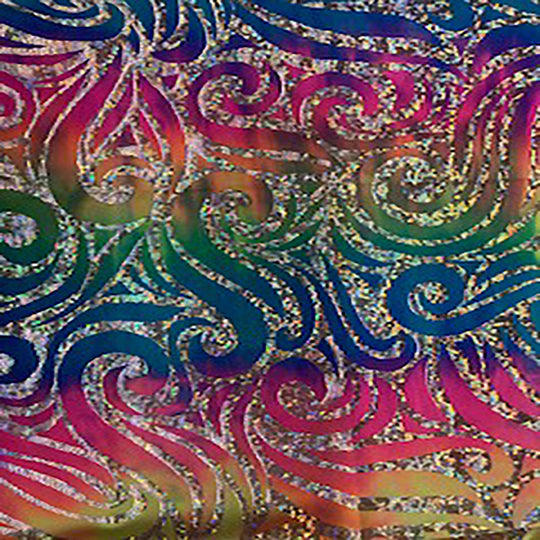 4 Way Stretch Nylon Spandex Tie Dye Paisley Snake | Spandex Palace Multi  Silver
