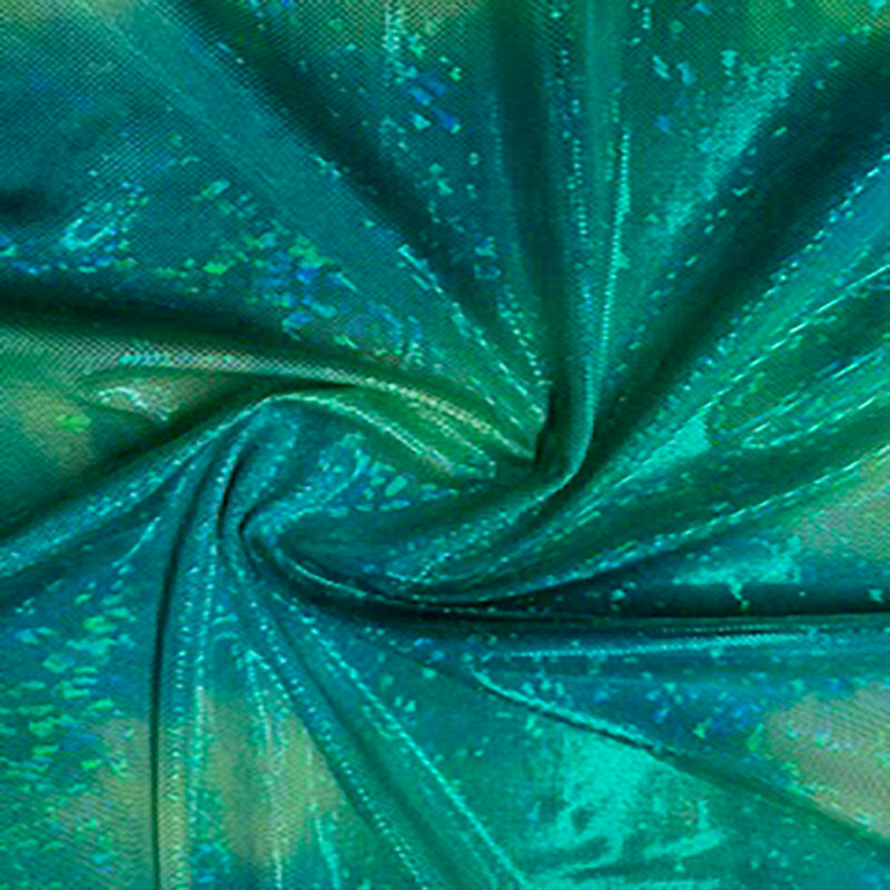 4 Way Nylon Spandex Broken Glass Tie Dye Hologram | Spandex Palace Lime Green