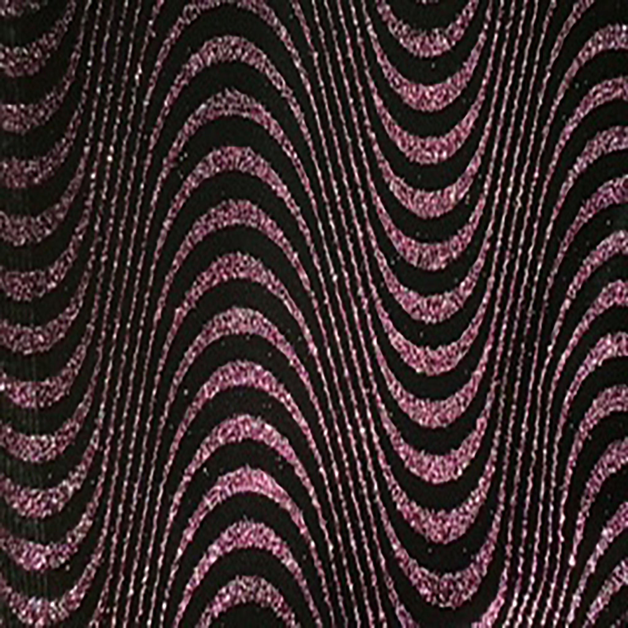 Stretch Polyester Spandex Psychedelic Wave Glitter | Spandex Palace Fuchsia