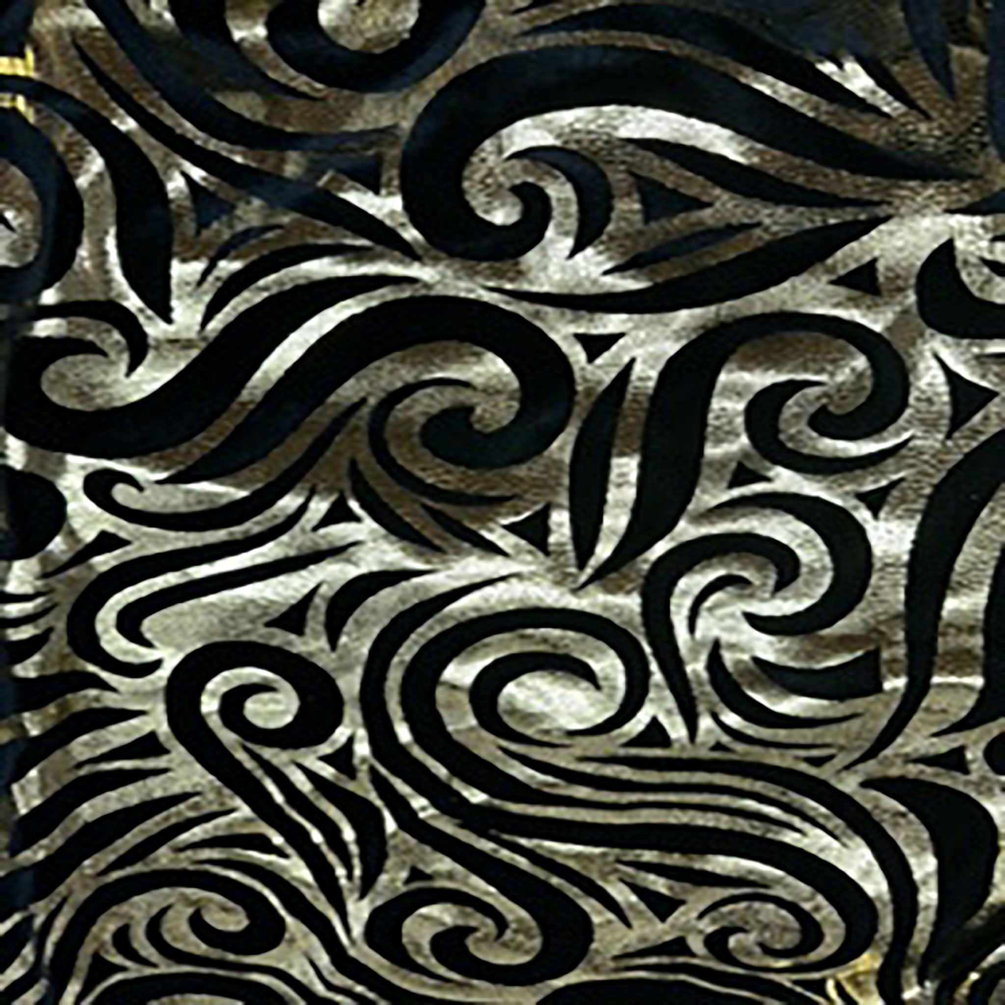 Stretch Polyester Velvet Meta Snake Foil | Spandex Palace Gold