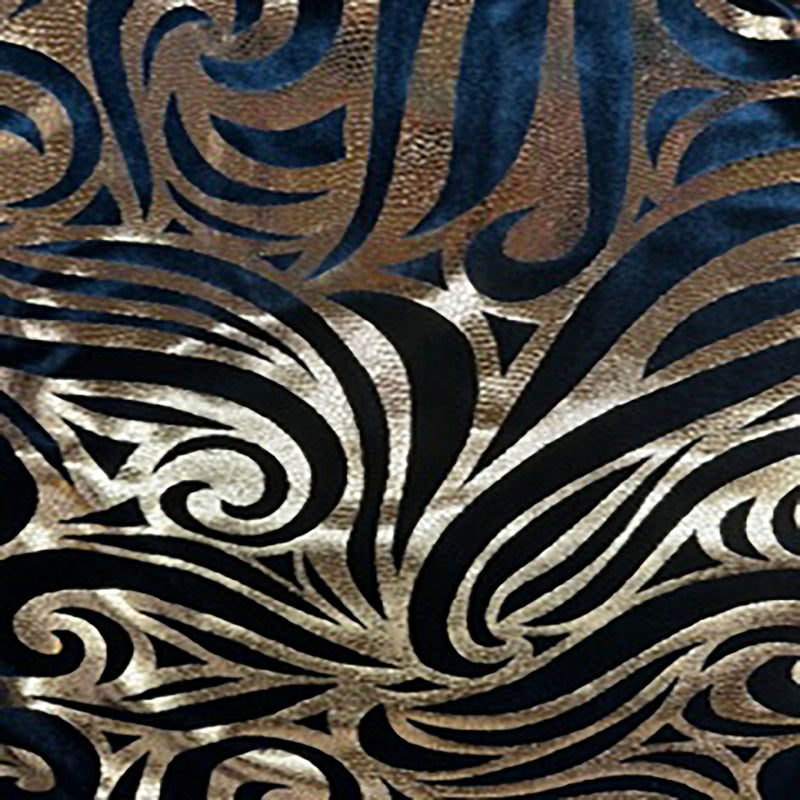 Stretch Polyester Velvet Meta Snake Foil | Spandex palace Copper