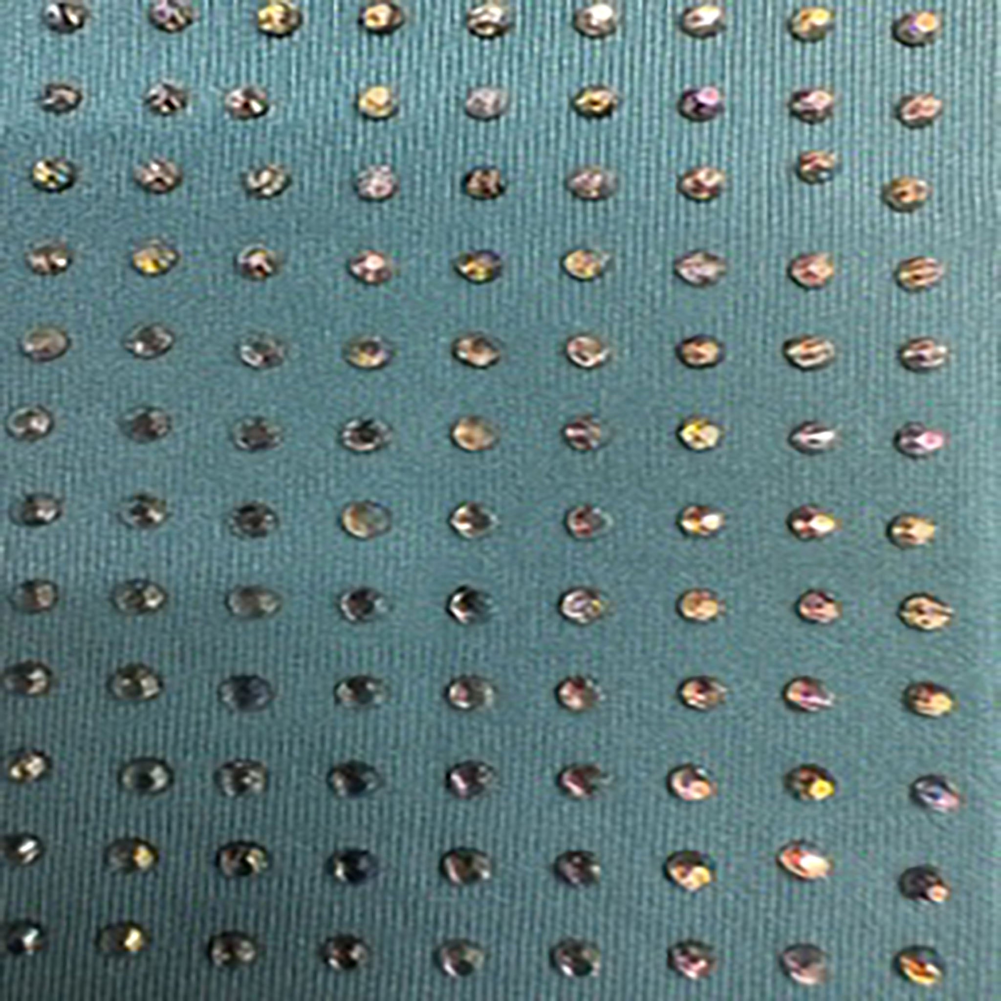 4 Way Stretch Polyester Spandex Rhinestones | Spandex Palace Blue AB