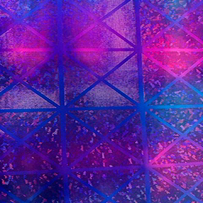 4 Way Stretch Nylon Spandex Triangle Hologram Foil | Spandex Palace Purple Royal Hot Pink