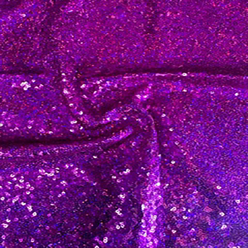 4 Way Stretch Polyester  Spandex Full Cover Sequins | Spandex Palace Purple