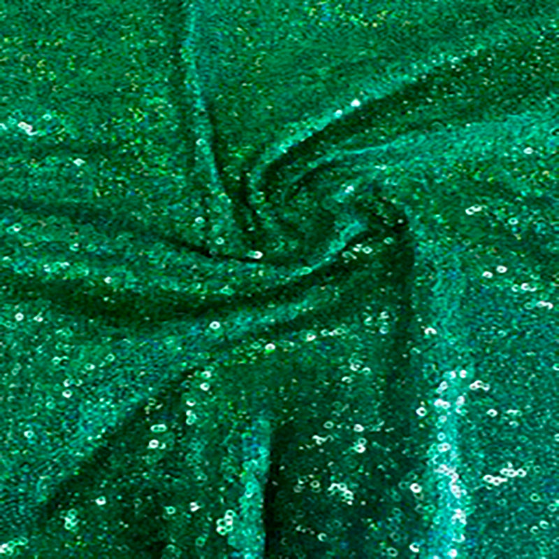4 Way Stretch Polyester  Spandex Full Cover Sequins | Spandex Palace Green