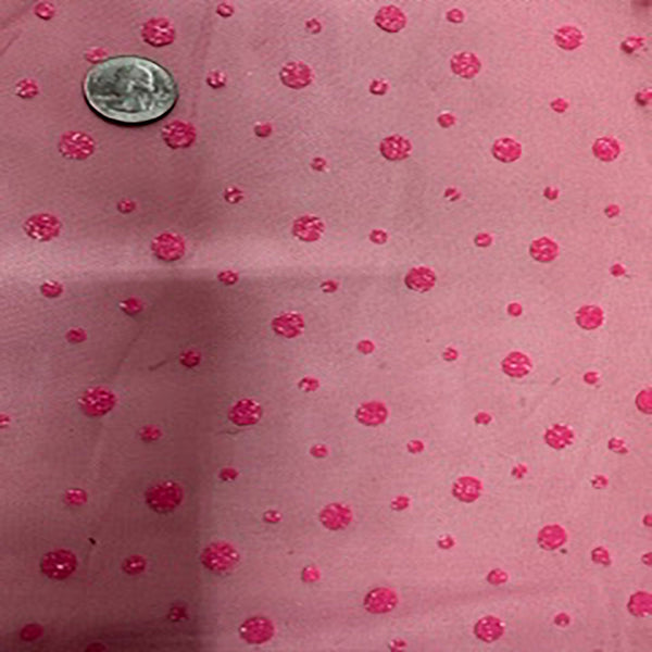 Polyester Mesh With Glitter Dots | Spandex Palace  Hotpink