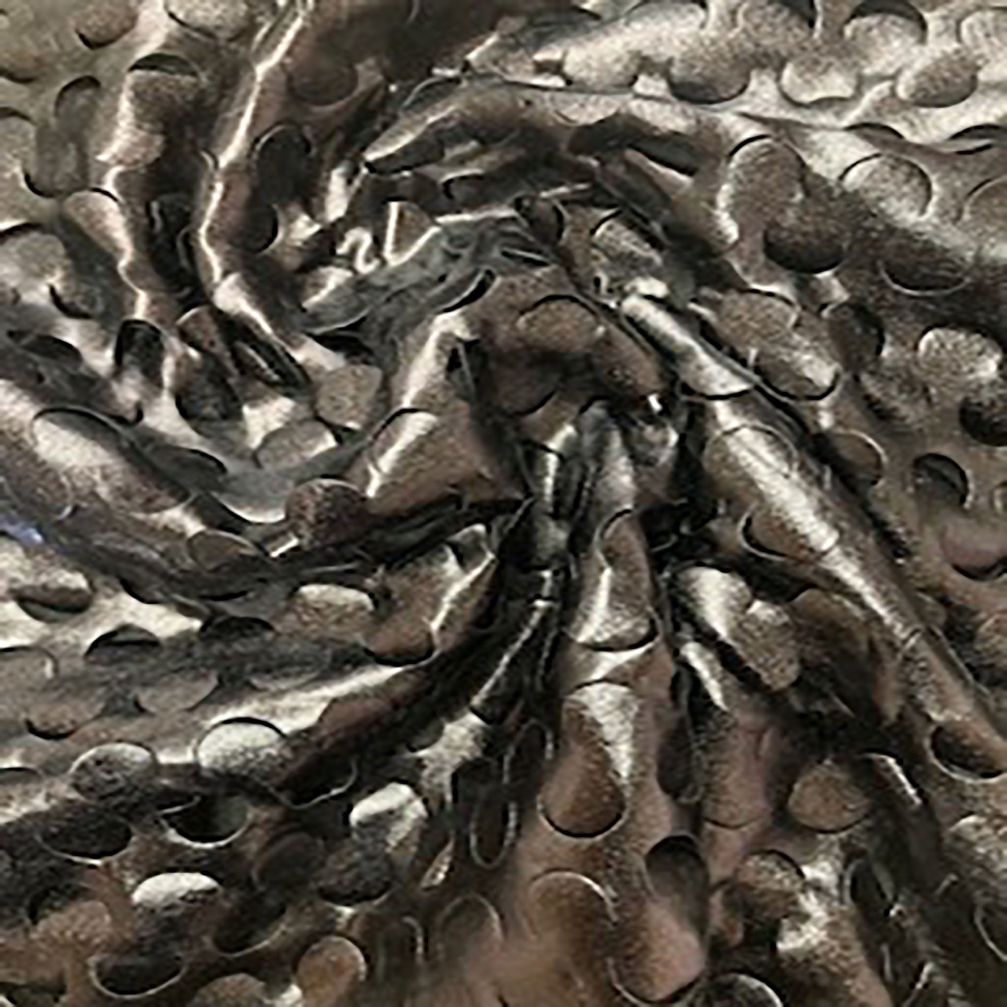 Polyester Spandex Circle Laser Cut Single Span  All Over  Foil   Siver